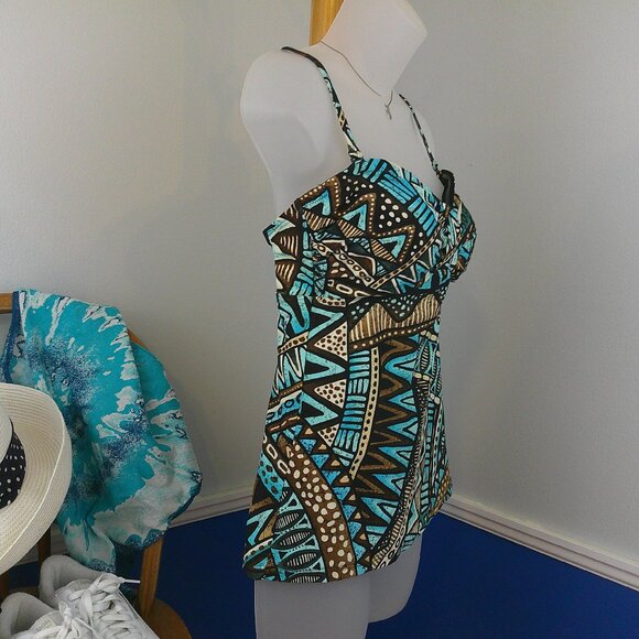 Ann Cole Convertable Tankini Swimsuit Top - Picture 4 of 13